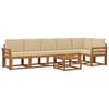 vidaXL Set de canapele de exterior 7 buc. Natural și Bej