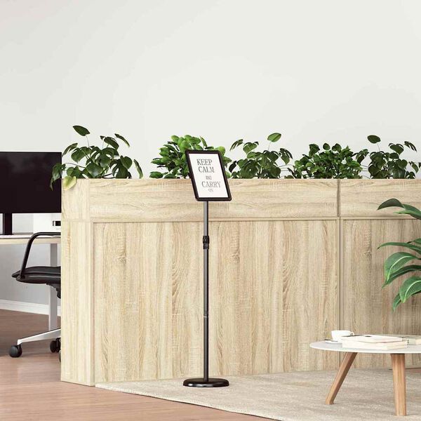 vidaXL Panouri pentru T&acirc;rguri Negru 25 x 25 x 125 cm Aluminiu