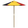 vidaXL Umbrelă de grădină pentru copii cu st&acirc;lp din lemn, &Oslash;120x140 cm