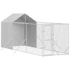 vidaXL Padoc de exterior cu acoperiș argintiu 2x6x2,5m oțel galvanizat