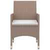 vidaXL Set mobilier de grădină cu perne, 3 piese, poliratan și sticlă