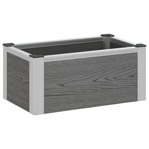 vidaXL Strat &icirc;nălțat de grădină Gri 50 x 30 x 22 cm WPC și Aluminiu