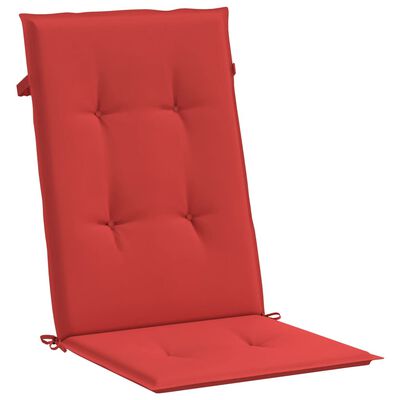 vidaXL Perne scaun cu spătar înalt, 6 buc., roșu, 120x50x3 cm, textil