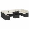 vidaXL Set de canapele pentru grădină 11 buc. Negru și Crem