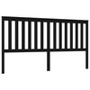 vidaXL Tăblie de pat, negru, 186x6x101 cm, lemn masiv de pin
