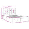 vidaXL Cadru de pat Super King, 180x200 cm, lemn masiv
