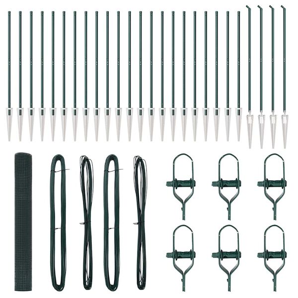 vidaXL St&acirc;lp de gard. Verde 50 x 1,2 m (plasă de 16 x 16 mm)