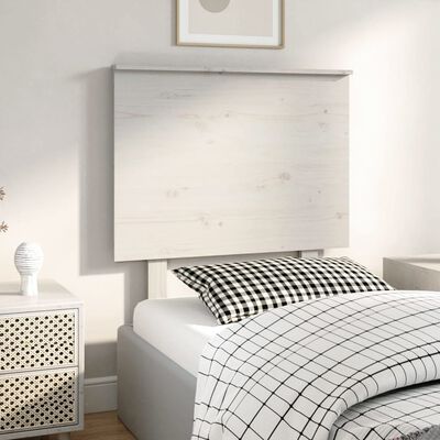 vidaXL Tăblie de pat, alb, 79x6x82,5 cm, lemn masiv de pin