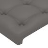 vidaXL Tăblie de pat gri 80x5x118/128 cm piele ecologică
