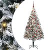 vidaXL Brad de Crăciun artificial Alb 180 cm PVC și Oțel și Plastic