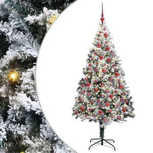 vidaXL Brad de Crăciun artificial Alb 180 cm PVC și Oțel și Plastic