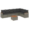 vidaXL Set canapele de grădină cu perne, 8 piese, gri, poliratan