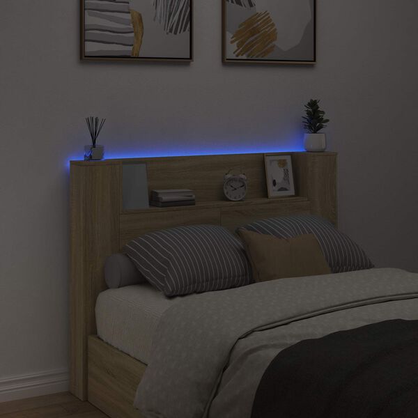 vidaXL Tăblie cap Stejar Sonoma 140 x 16,5 x 103,5 cm Lemn compozit