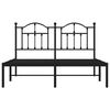 vidaXL Cadru de pat metalic cu tăblie, negru, 140x200 cm