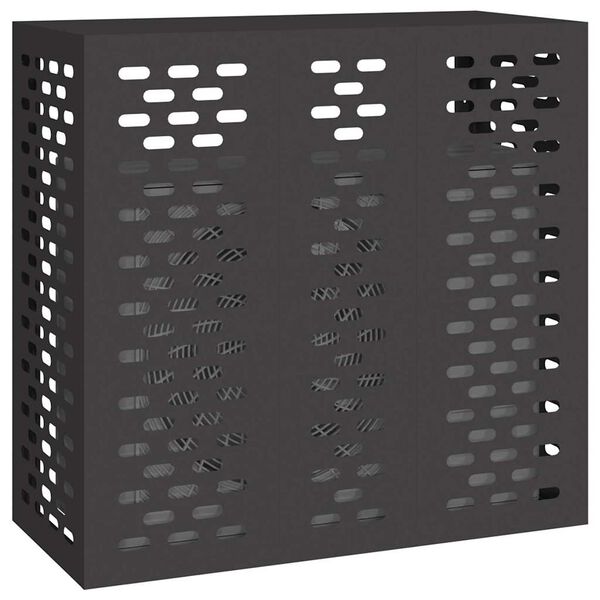 vidaXL Husă pentru aer condiționat Negru 110 x 50 x 105 cm Oțel