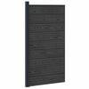 vidaXL Panou de Gardă WPC și Aluminiu Negru