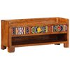 vidaXL Bancă pentru pantofi cu sertar Maro miere 100 x 35 x 45 cm