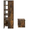 vidaXL Dulap pentru pantofi cu raft 2 pcs Stejar fumuriu Lemn compozit