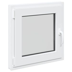vidaXL Fereastră pentru subsol RISOR 50 x 50 cm PVC și Sticlă Alb