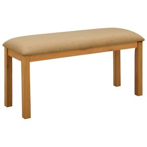vidaXL Bancă de Dining 95 x 32 x 45 cm Lemn de stejar masiv Bej