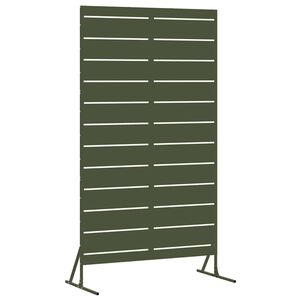 vidaXL Ecran de intimitate 100 x 50 x 180 cm Oțel Verde măsliniu