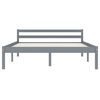 vidaXL Cadru de pat cu 2 sertare, gri, 140x200 cm, lemn masiv pin