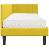 vidaXL Cadru de pat colțar cu saltea cu headboard 2 pcs Galben Catifea