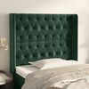 vidaXL Tăblie pat cu aripioare verde &icirc;nchis 93x16x118/128 cm catifea