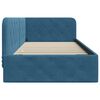 vidaXL Cadru de pat colțar cu headboard albastru 100 x 200 cm Catifea