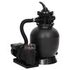 vidaXL Filtru de nisip pentru piscină cu prefiltru, negru