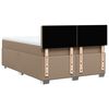 vidaXL Pat box spring cu saltea, cappuccino, 140x200cm piele ecologică