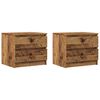 vidaXL Noptiere, 2 buc., lemn vechi, 50x40x43,5 cm, lemn prelucrat