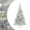 vidaXL Pom de Crăciun artificial pre-iluminat Argintiu 240 cm PET