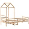 vidaXL Pat de zi cu acoperiș, 90x200 cm, lemn masiv de pin