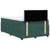 vidaXL Pat box spring cu saltea, verde &icirc;nchis, 120x200 cm, catifea