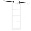 vidaXL Ușă glisantă Alb 83 x 211 cm Lemn masiv de pin și sticlă