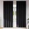 vidaXL Perdele Opaque cu Inel 2 pcs Negru 245 x 140 cm Poliester