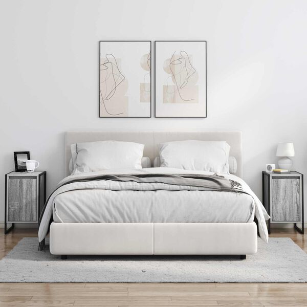 vidaXL Noptieră Gri Sonoma 39,5 x 30 x 50 cm Lemn compozit