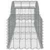 vidaXL Coșuri gabion arcuite 5 buc, 200x50x40/60 cm, fier galvanizat