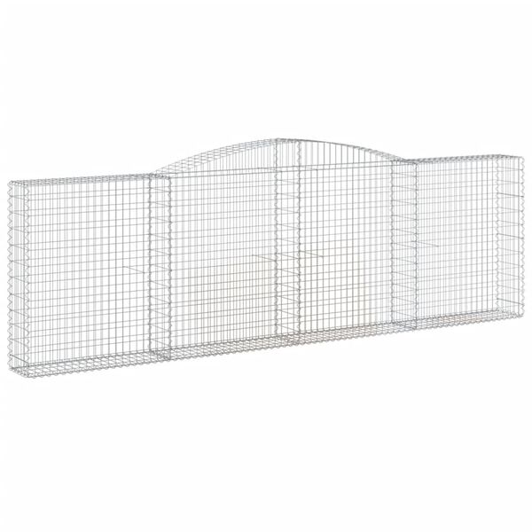 vidaXL Coș gabion arcuit 400x30x120/140 cm fier galvanizat