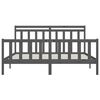 vidaXL Cadru de pat, gri , 200x200 cm, lemn masiv de pin