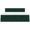 vidaXL Cadru de pat otoman cu saltele Verde &icirc;nchis 160x200cm catifea