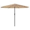 vidaXL Umbrelă soare de grădină cu st&acirc;lp din oțel, maro 388x388x248 cm