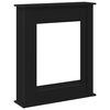 vidaXL Ramă șemineu stejar negru 75x20x87,5 cm lemn prelucrat
