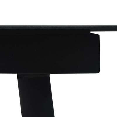 vidaXL Set mobilier de exterior, 9 piese, negru, frânghie și oțel