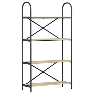 vidaXL Raft pentru cărți 4 niveluri 80 x 30 x 146 cm Lemn prelucrat