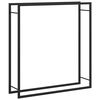 vidaXL Suport pentru lemne de foc, negru mat, 110x28x116 cm, oțel