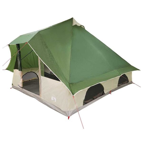 vidaXL Cort Tipi cu acoperiș Verde 358 x 296 x 258 cm tafta