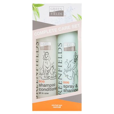 Greenfields Set șampon și spray pentru câini „Complete Care”, 2x250 ml