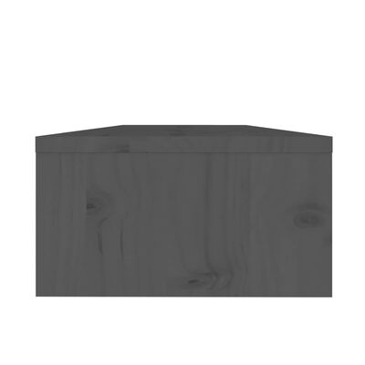 vidaXL Suport pentru monitor, gri, 50x24x13 cm, lemn masiv pin